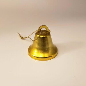3/$10 Gold-tone Small Working Bell Christmas Ornament Holiday Decor Door Chime